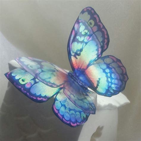 Deep Multi Iridescent Resin Butterfly Broochbutterfly Etsy Ireland