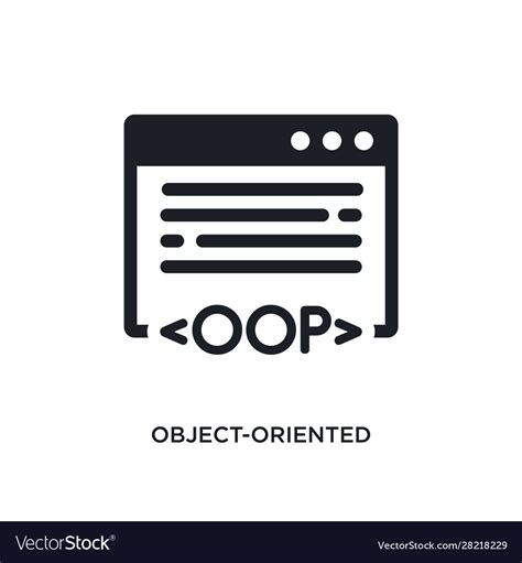 Object Oriented Programming Isolated Icon Simple Vector Image