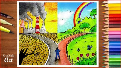 How To Draw World Environment Day Poster Drawing Save