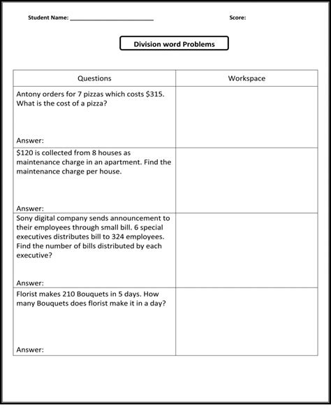 Fifth Grade Math Practice Worksheet Free Printable