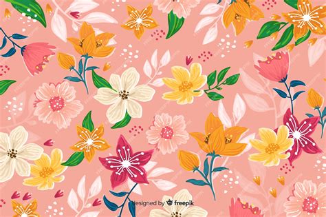 Premium Vector Hand Painted Floral Background