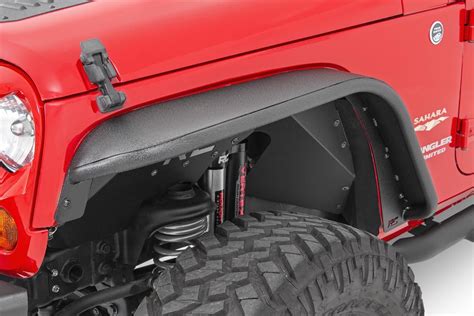 Rough Country 10533 Front And Rear Tubular Fender Flares For 07 18 Jeep