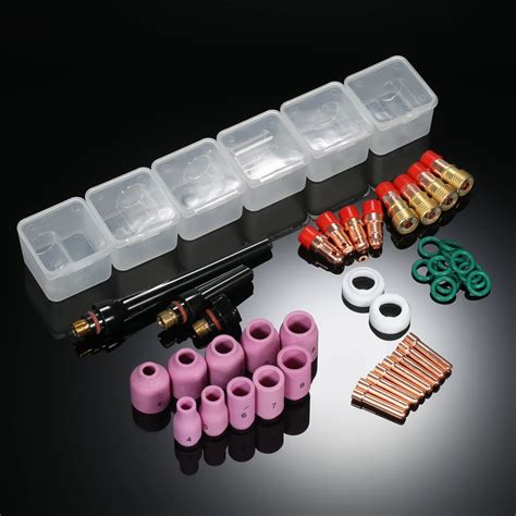 49pcs Set TIG Welding Torch Accessories Kit Collets Body Glass Cup