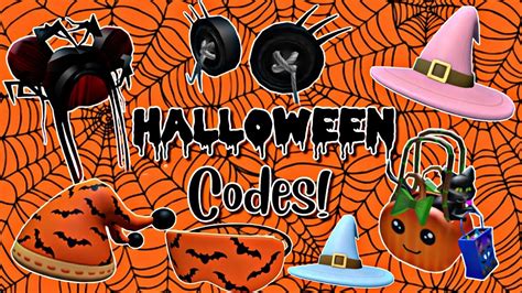 Roblox Halloween Accessory Codes And Links 🎃🕸️ Youtube