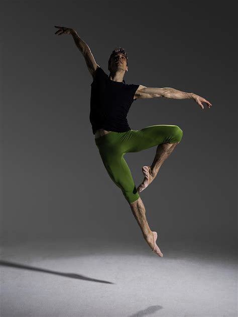 Male Ballet Dancer Jumping In Passé Photograph By Nisian Hughes Fine