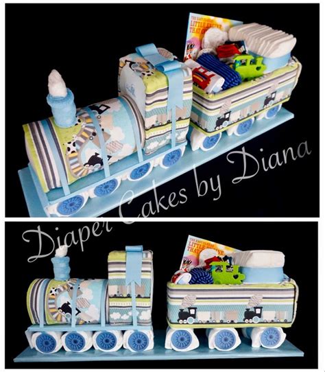 Train Diaper Cake Diy Diaper Cake Baby Shower Nappy Cake Baby
