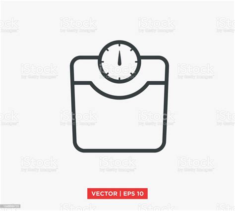 Weight Scale Icon Vector Illustration Design Editable Resizable Eps 10