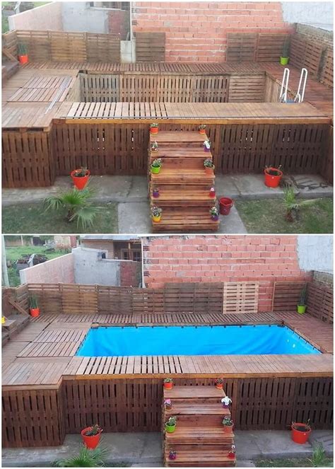 This Is Much A Simple And Easy Crafted Wood Pallet Swimming Pool Design