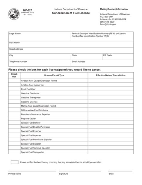 Form Mf 627 State Form 49115 Download Fillable Pdf Or Fill Online