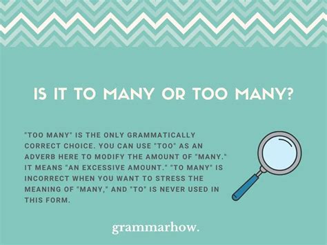 To Many Or Too Many Grammar Explained Helpful Examples