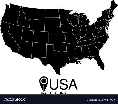 United States Map Royalty Free Vector Image Vectorstock