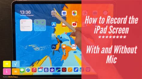 How To Record My Ipad Screen With And Without Voice With And Without