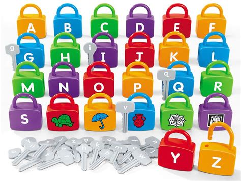 Children Match The Lowercase Letters On Keys To The Uppercase Letters
