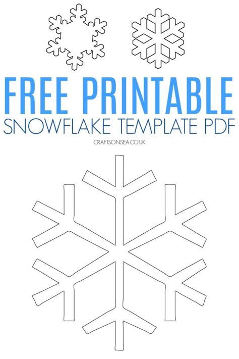 Printable Snowflake Template For Kindergarten Printable Templates