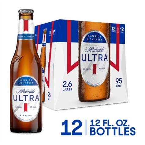 Michelob Ultra Superior Light Lager Beer 12 Bottles 12 Fl Oz Metro