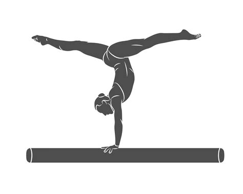 gymnast balance beam gymnastics silhouette cartoon vector the best porn website