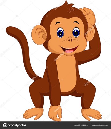 Cute Monkey Cartoon Stock Illustration By ©hermandesign2015