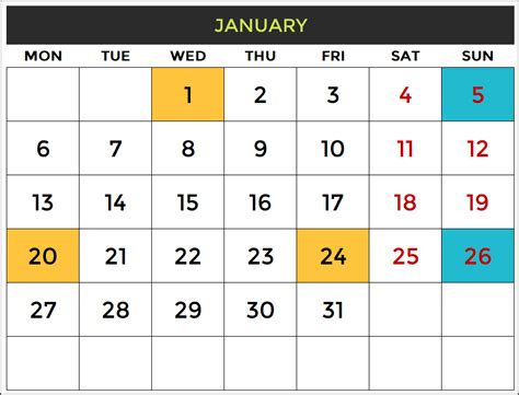 2020 Excel Calendar Template Free Download Spreadsheet