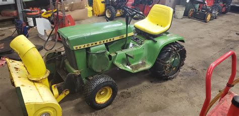 John Deere 112 With A Single Stage Snow Blower Still Running Strong