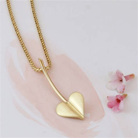 love grows 9ct gold heart pendant necklace by louise mary designs
