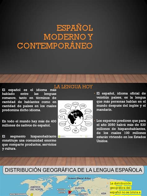 Español Moderno Y Contemporáneo Lengua Española Idiomas