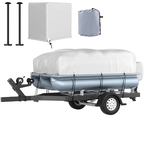Vevor Pontoon Boat Cover Fit For 17 20 Boat Heavy Duty 600d Marine
