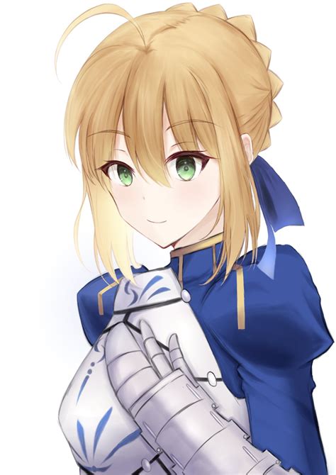 Safebooru 0219arun 1girl Ahoge Artoria Pendragon All Blonde Hair Blue Ribbon Breasts