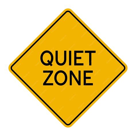 premium vector quiet zone sign