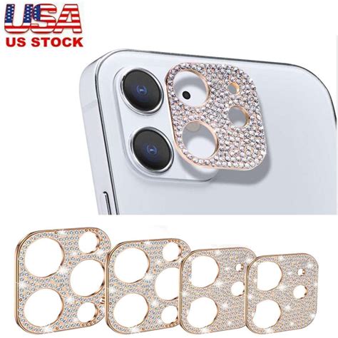 Bling Diamond Camera Lens Protector Glitter Case Cover For Iphone 12 11