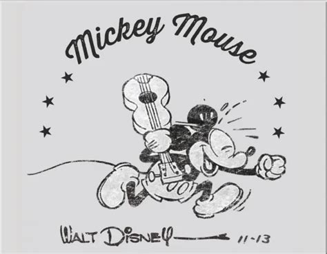 Walt Disney Mickey Mouse Guitar Classic Cartoon Licensed Wall Decor