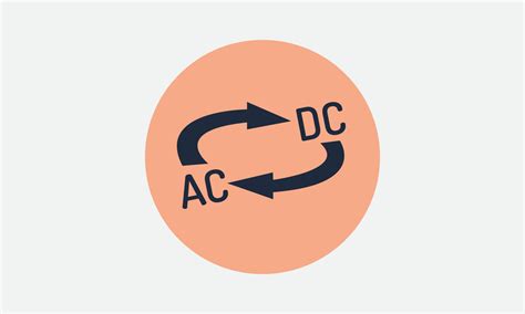 Ac And Dc Voltage Icon Eps 10 Ac Dc Current Symbol Icon Vector