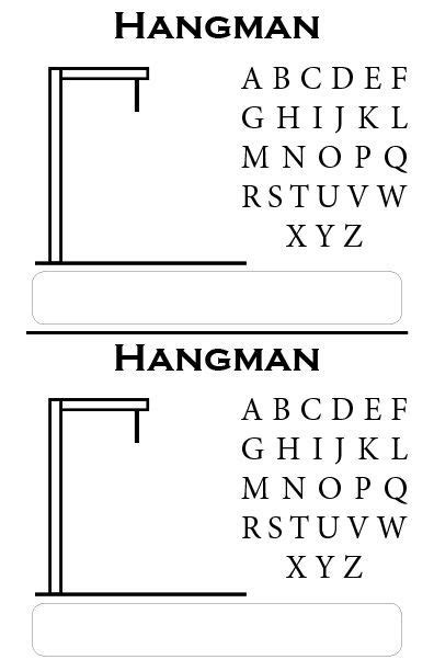 Millers Hangman Game Pad Hangman Game Hangman Words Printable