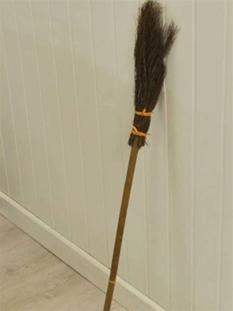 Halloween Witches Broom With Cauldron And Witches Hat Witch Broom