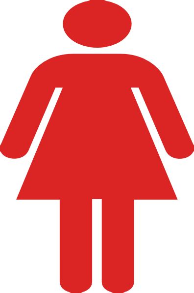 Ladies Bathroom Symbol Red Clip Art At Vector Clip Art