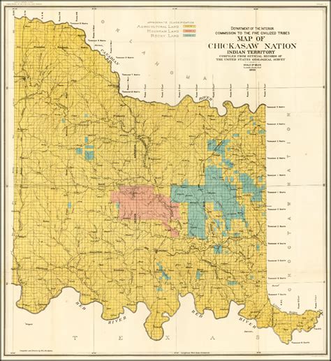 Map Of The Chickasaw Nation Compiled And Drawn By R L Mcalpine