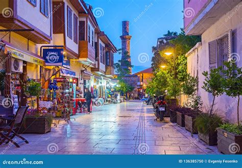 Evening In Kaleici District Antalya Turkey Editorial Image Image Of