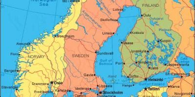 Svezia Mappa Mappe Svezia Europa Del Nord Europa