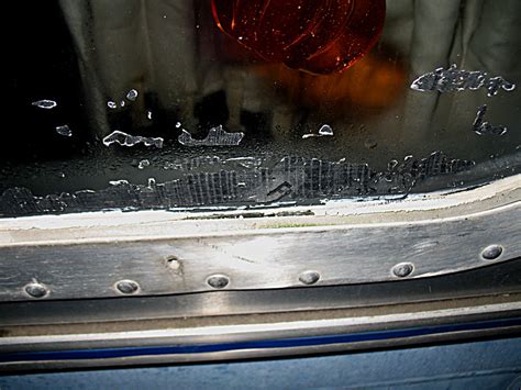 You are going to check a few things to be sure the ac unit is installed properly and there what typically happens to cause leakage is that an internal drain passageway that diverts water away from the bottom of the front evaporator coil. Fixed Window Leak Problems - Airstream Forums