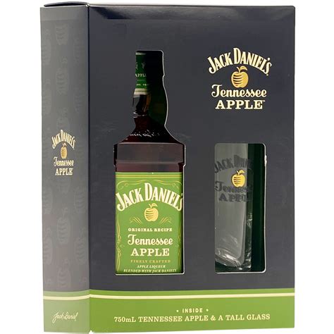 Jack Daniels Tennessee Apple Liqueur T Set With Tall Glass
