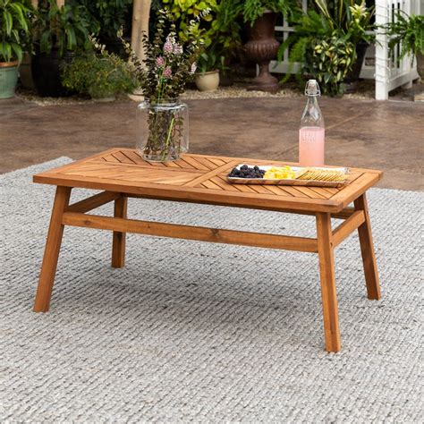 Outdoor Acacia Wood Coffee Table Buy Christopher Knight Home 304571