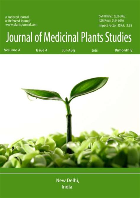 Buy Journal Of Medicinal Plants Studies Subscription Akinik Publications