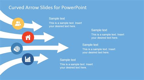 Curved Arrows Powerpoint Template Slidemodel