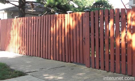 Painted Red Wood Fence Semi Privacy Picture Interunet