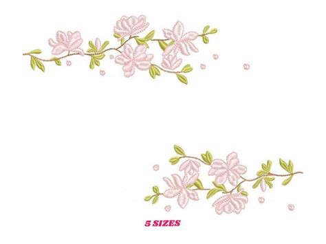 This Is A Digital Download Machine Embroidery Design Of Flowers Filled