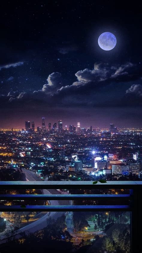 The Night Sky City Galaxy Skyline Sunsets Hd Phone Wallpaper Peakpx