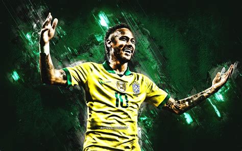 Download Wallpapers Neymar Jr Brazil National Football Team Portrait