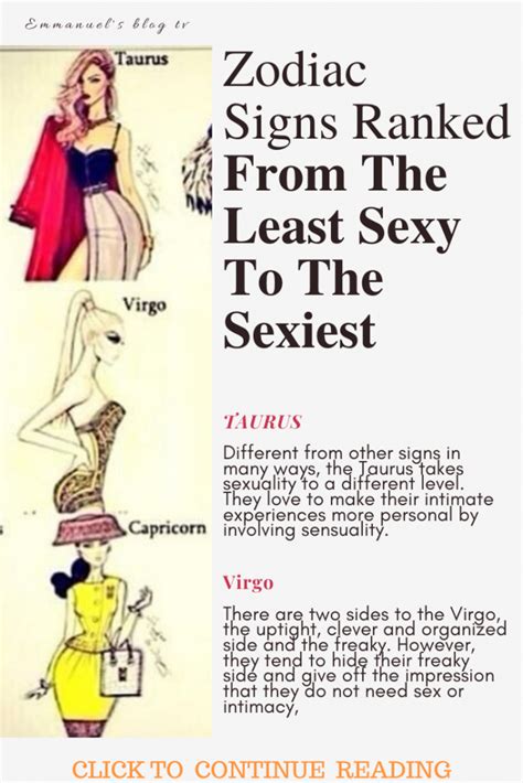 Zodiac Signs Ranked From The Least Sexy To The Sexiest