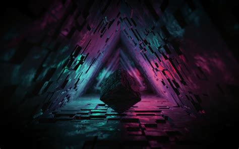 1440x900 Digital Cave 3d Triangle 4k 1440x900 Resolution Hd 4k