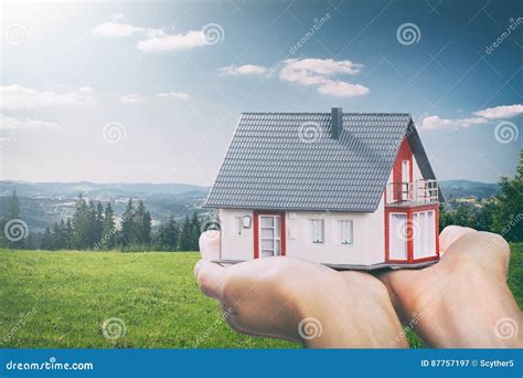 House In Hands Concepts Stock Image Image Of Development 87757197