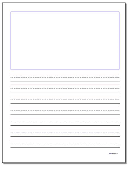 Writing And Drawing Template For Kindergarten Free Download On Clipartmag